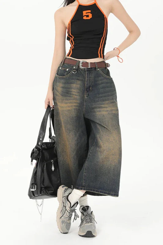 Vintage Y2K Loose Cropped Jeans - Image 2