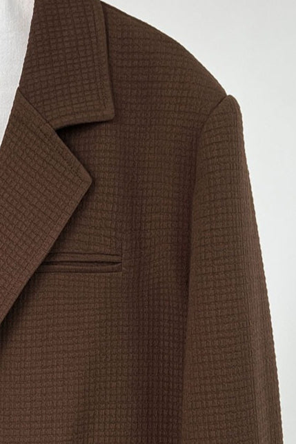 Waffle Textured Oversized Blazer - Image 12