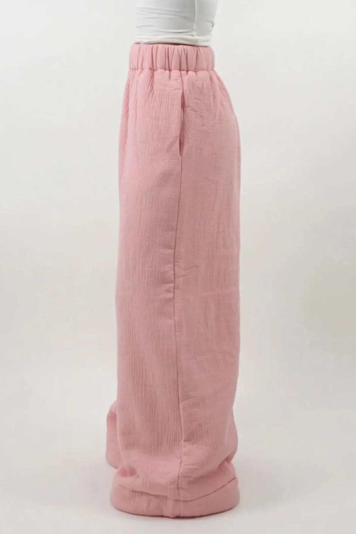 Warm Fleece Lined Solid Knit Pants - Image 11