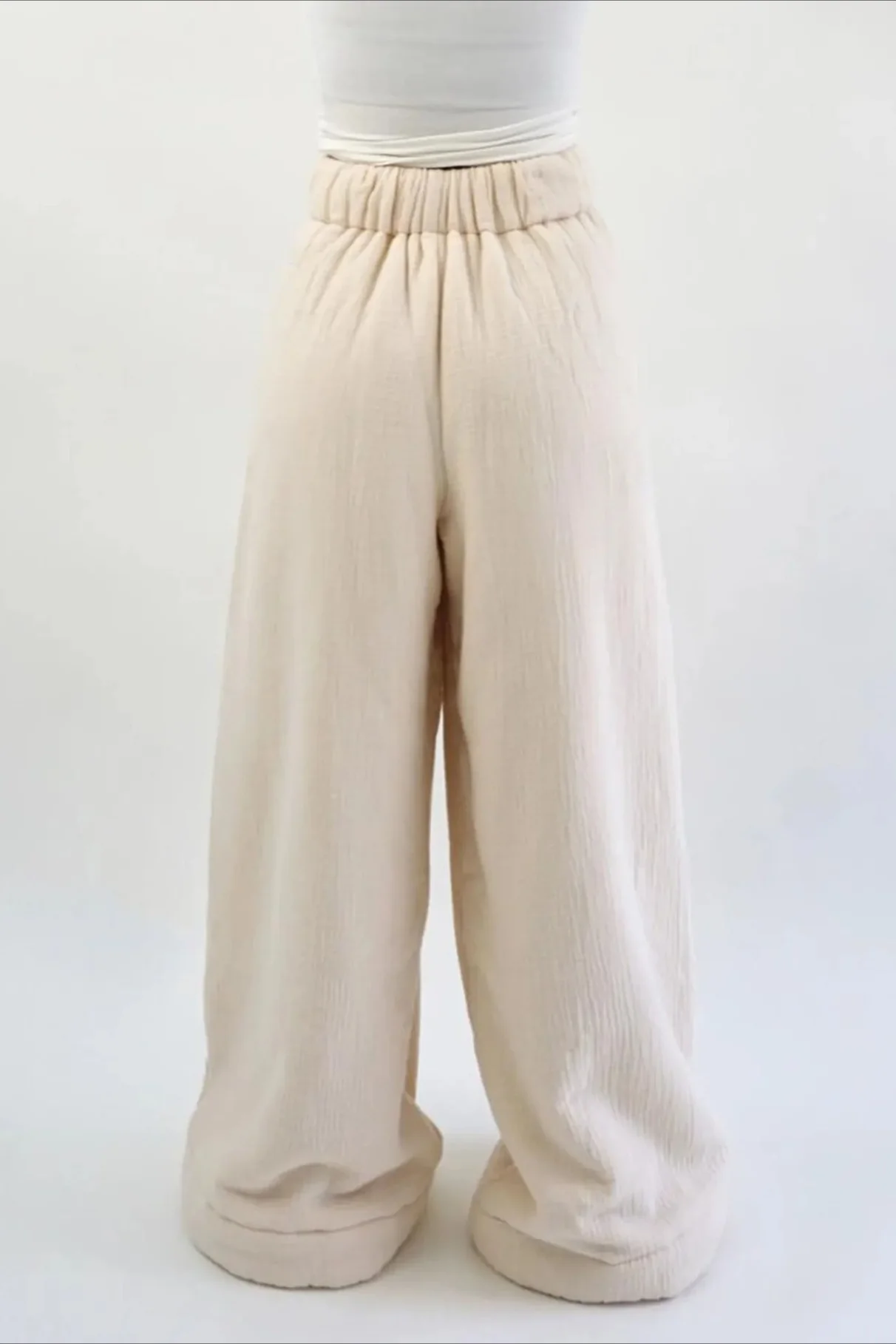 Warm Fleece Lined Solid Knit Pants - Image 8