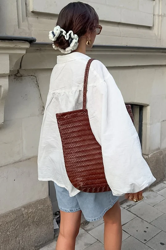 White Lantern Sleeve Blouse - Image 4