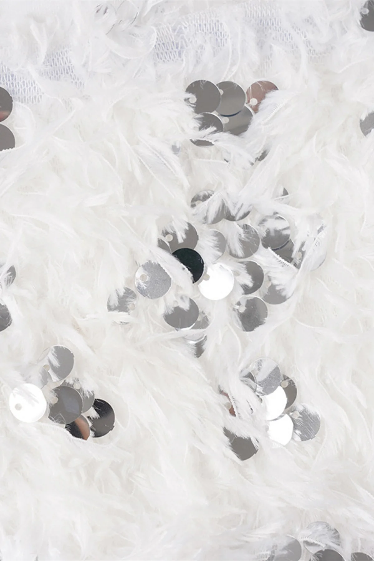 White Sequin Embellished Shorts - Image 4