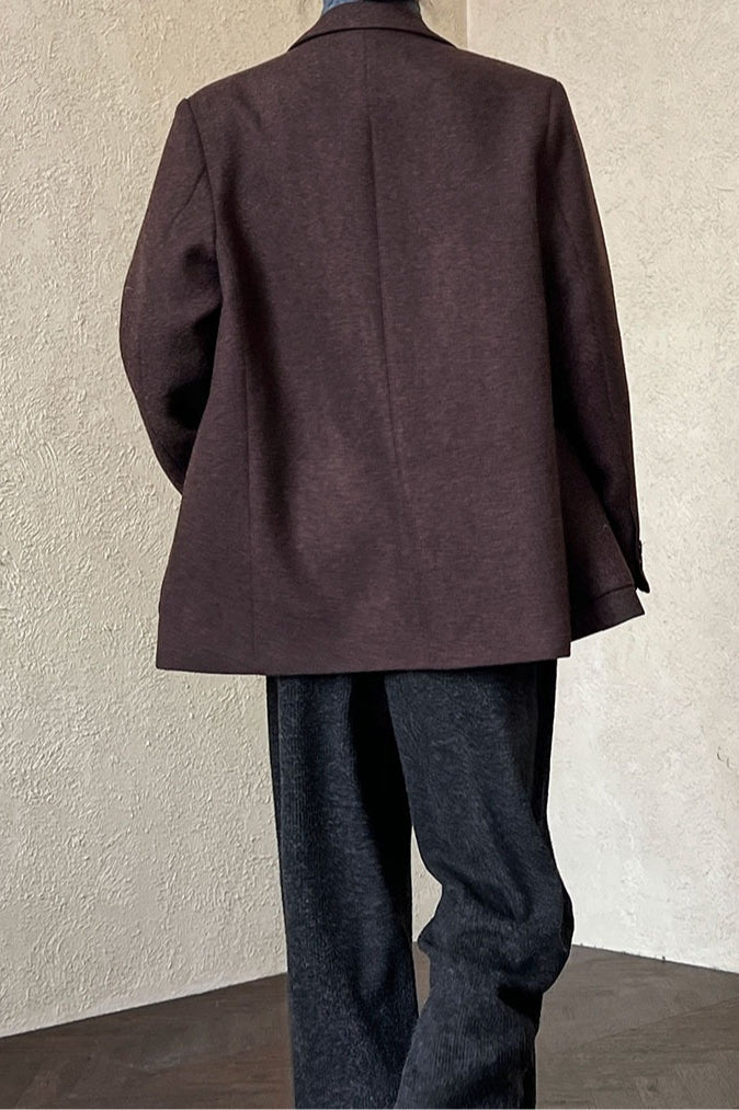 Wool Blend Relaxed Fit Blazer - Image 19