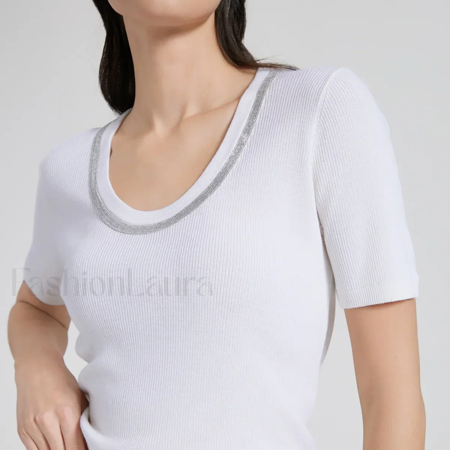 Wool Silk Vest Summer Casual T-Shirt - Image 8