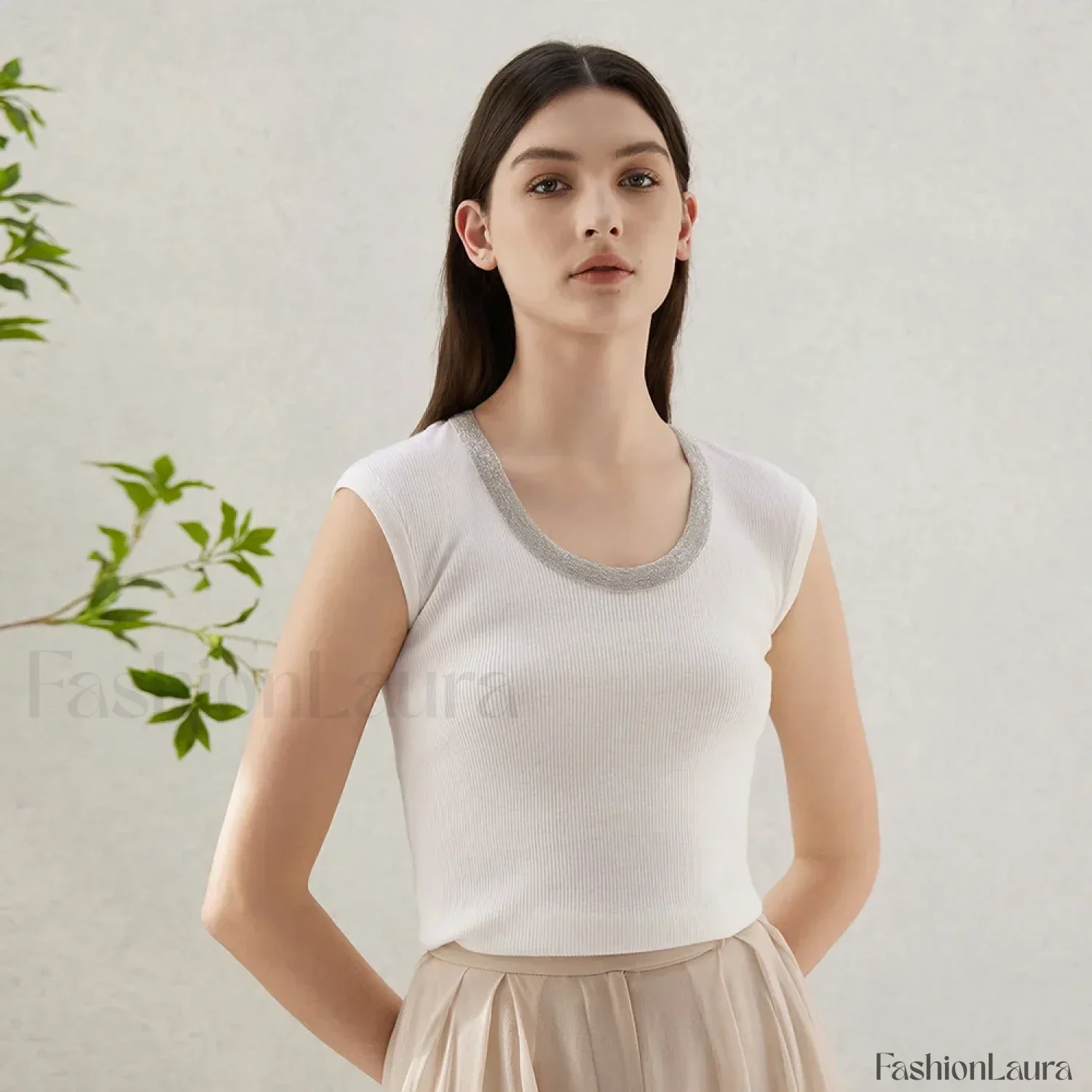 Wool Silk Vest Summer Cool T-Shirt - Image 12
