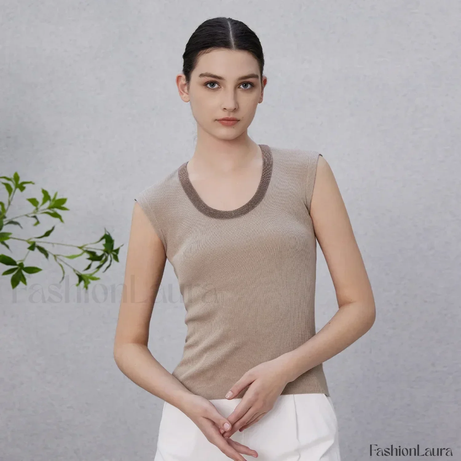 Wool Silk Vest Summer Cool T-Shirt - Image 9