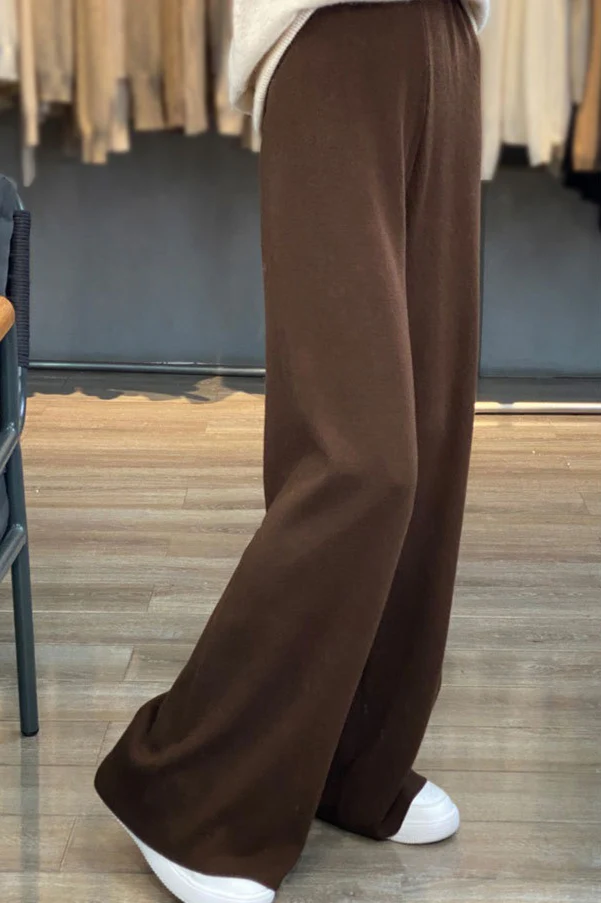 Worsted Wool Draped Knit Pants - Image 3