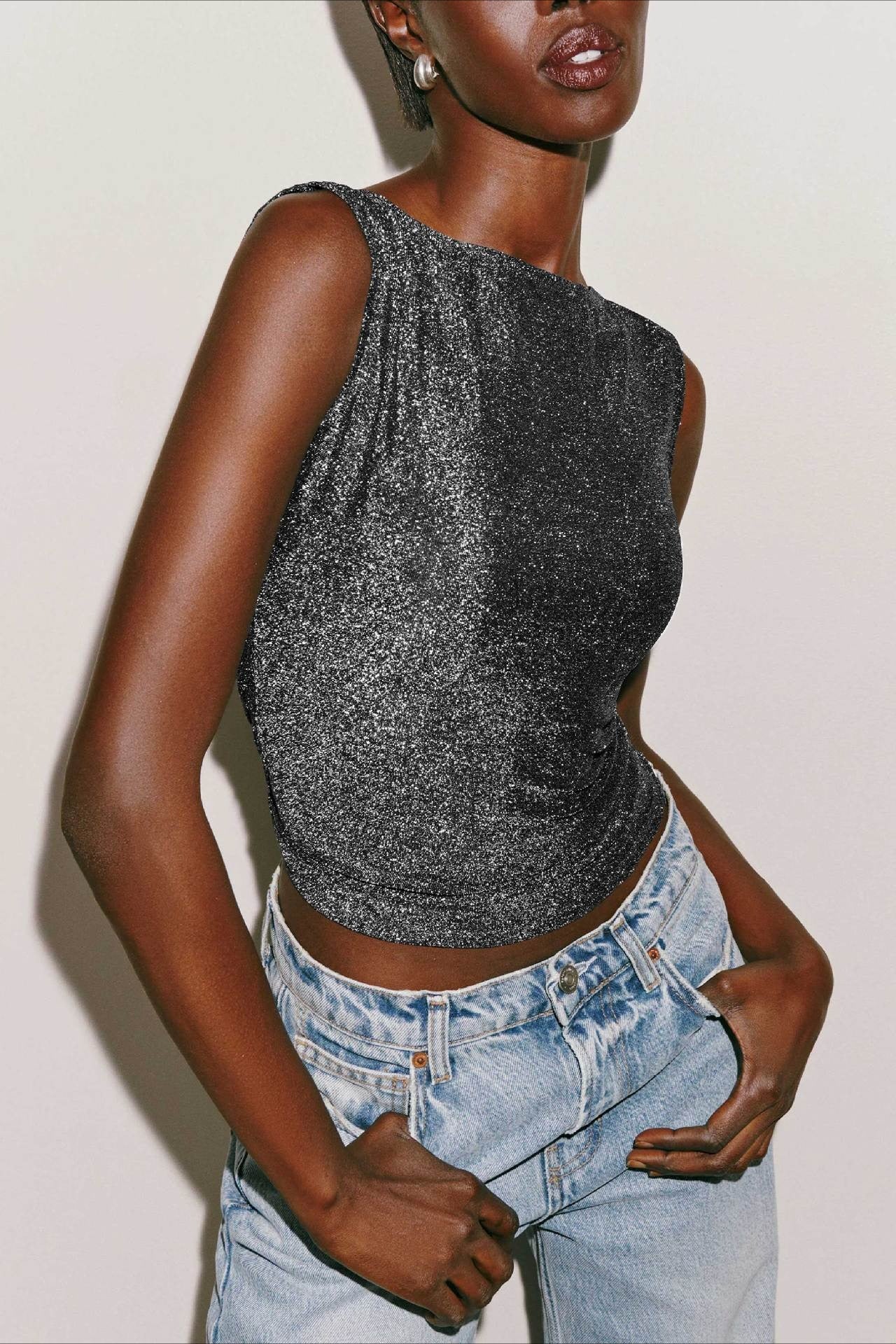 Y2K Sequin Sleeveless Bodycon Tank Top - Image 14