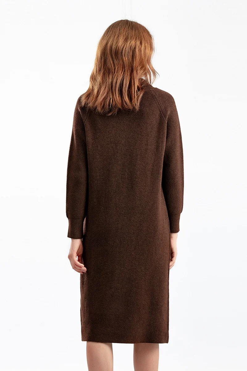 Zipper Pullover Sweater Dress - Image 14